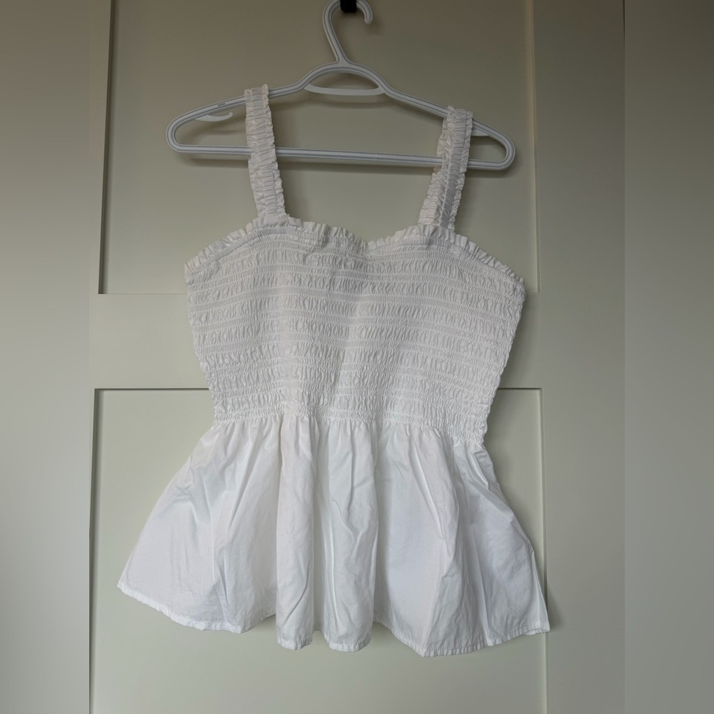 White Smocked Women's Tank